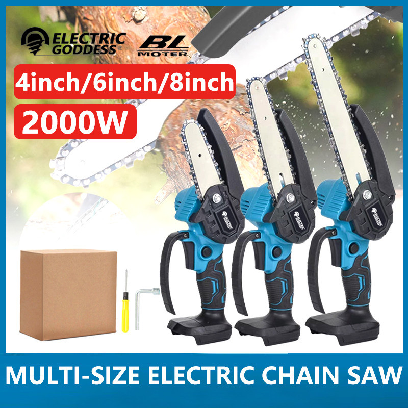 Cordless Chain Saw 4/6 Inch Mini Handheld Trimming Saw Carpenter's Electric Saw Suitable for Makita 