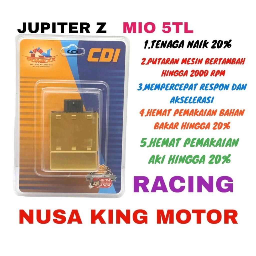CDI RACING DIGITAL MIO 5TL JUPITER Z 5TP TENAGA NAIK 20%
