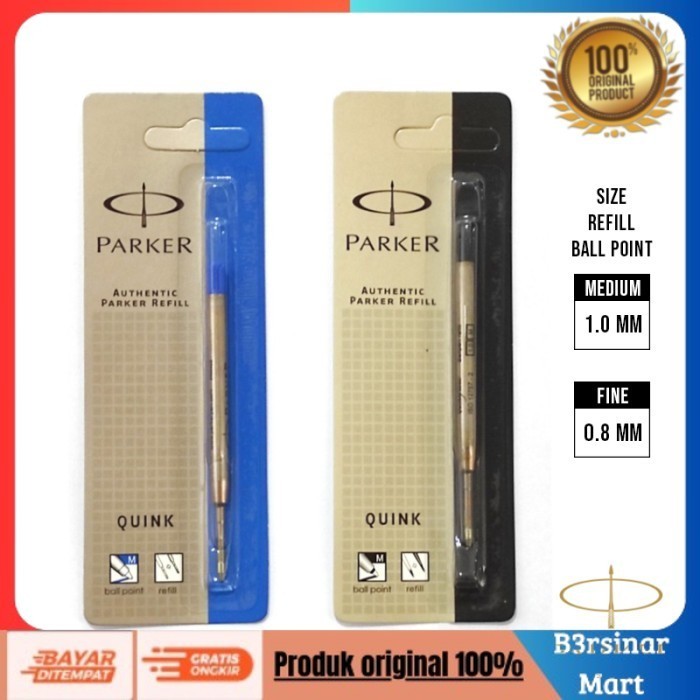 

[COD] DISKON Isi Ulang / Refill Tinta Ballpoint Parker Biru, MEDIUM Berkualitas