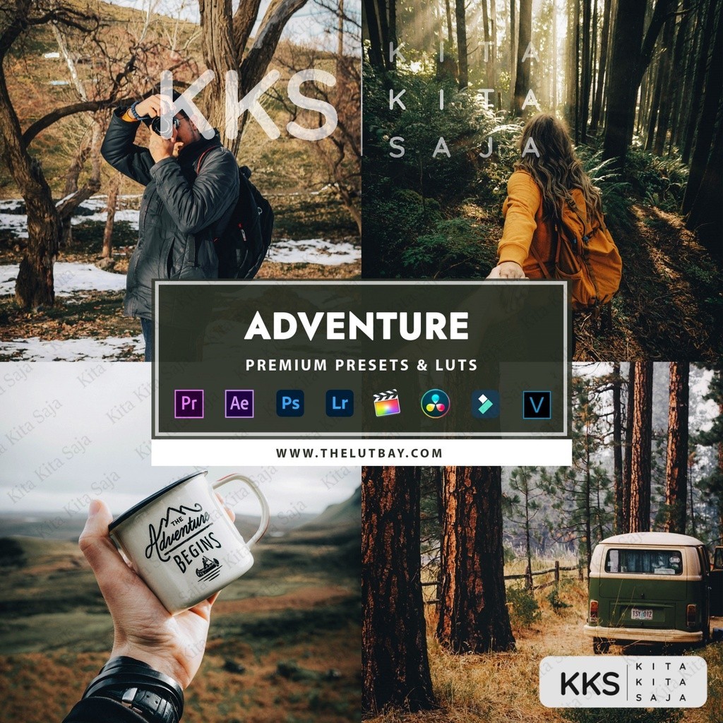 Adventure - Premium Preset Lightroom Foto dan Video LUT LUTs VN Android IOS & PC Premiere Pro Davinc