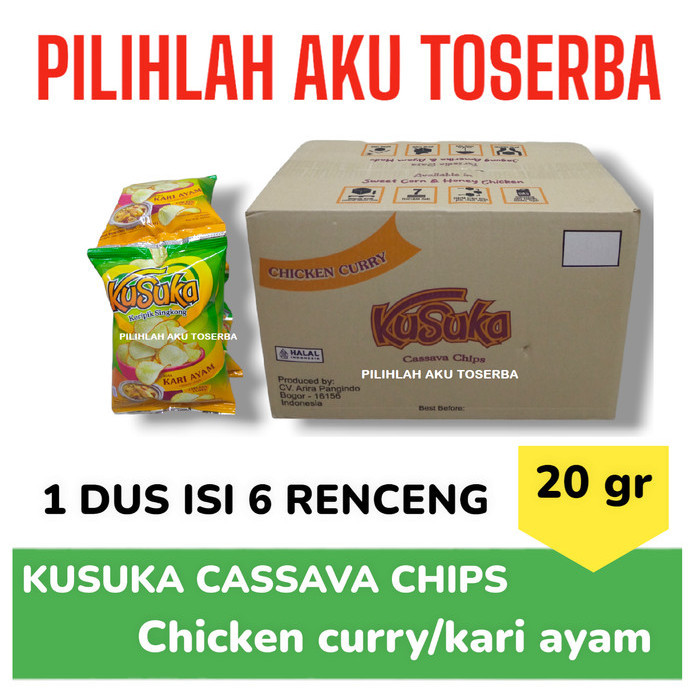 

KUSUKA Keripik Singkong KARI AYAM RENCENG - ( HARGA 1 DUS )