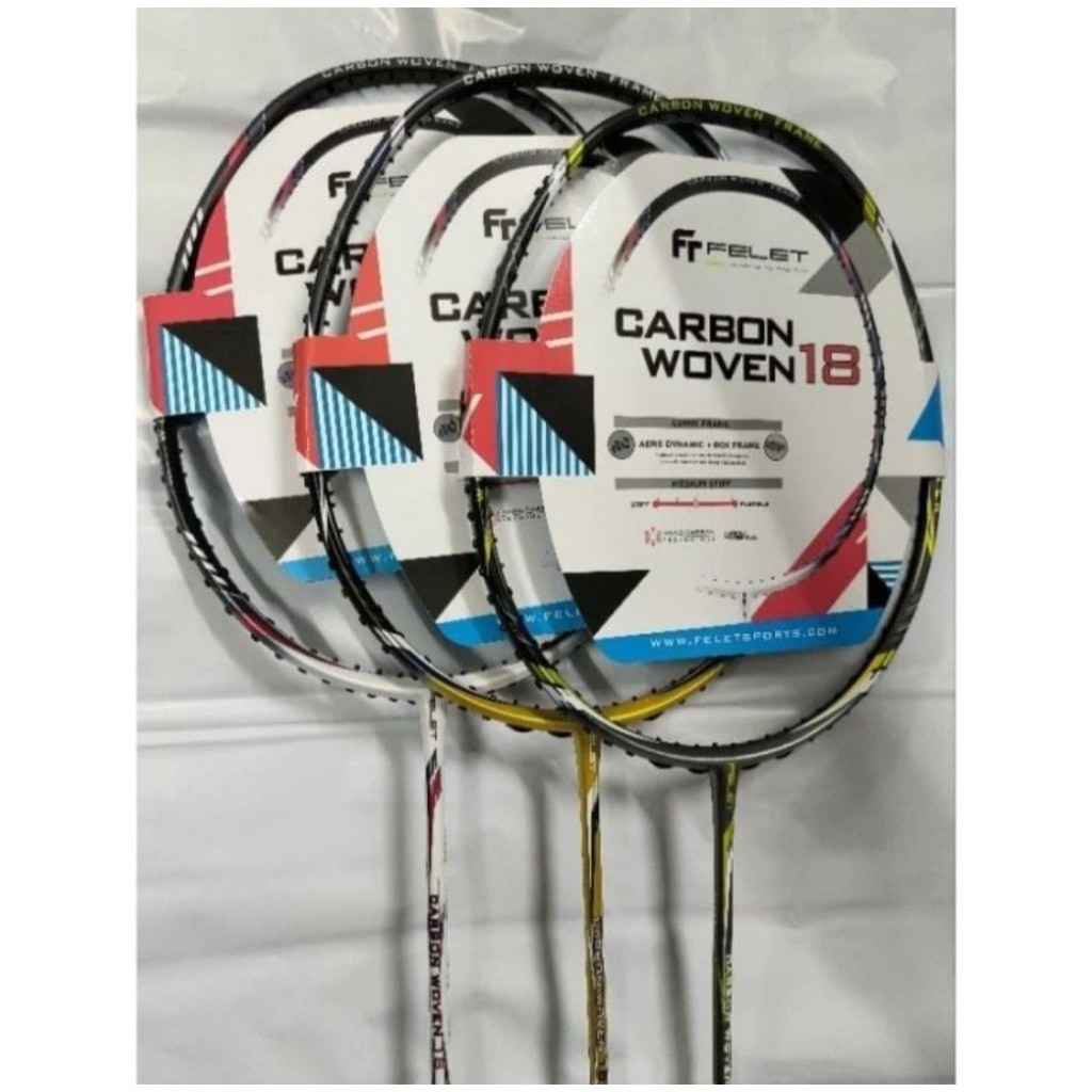 Raket Badminton Felet Carbon Woven 18 36LBS ORIGINAL FELET