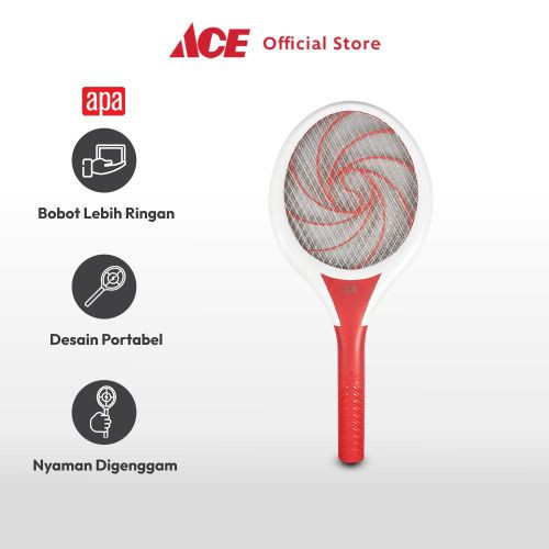 Ace Apa Raket Nyamuk 2Xaa - Merah Pengusir Serangga Raket Pembasmi Nyamuk Elektrik Insect Killer