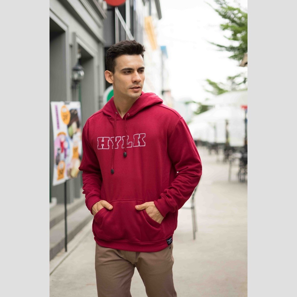HEYLOOK Official - Jaket Hoodie Jumper HYLK Unisex Outerwear Terbaru Heylook Maroon
