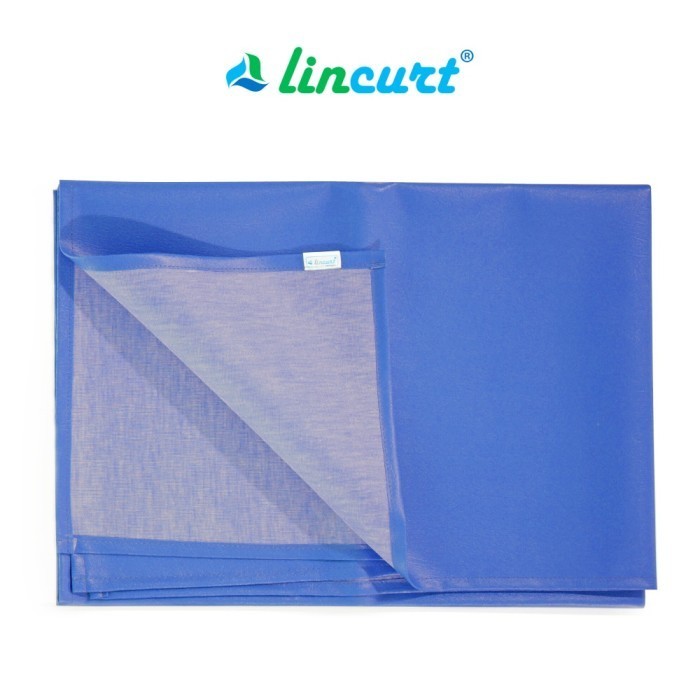 LINCURT - Perlak Rumah Sakit Alas Ompol Dewasa Kulit Sintetis Polos - Black