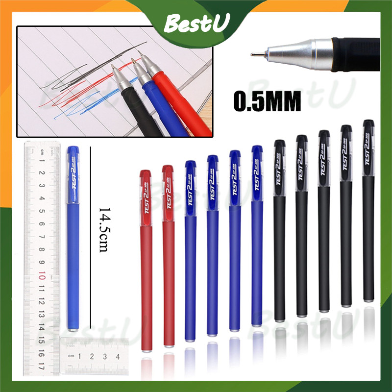 Pena Gel 0.5MM/2 Pulpen Warna Warni Ujung/Standard Bolpoin Cair /Tinta Cair 0.5mm /Pulpen Gel Standa
