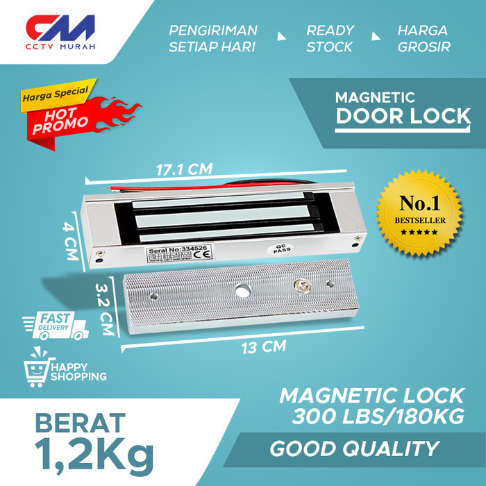 

Em Lock 180KG 300LBS / Magnetic Door Lock 180KG 300LBS/ Emlock