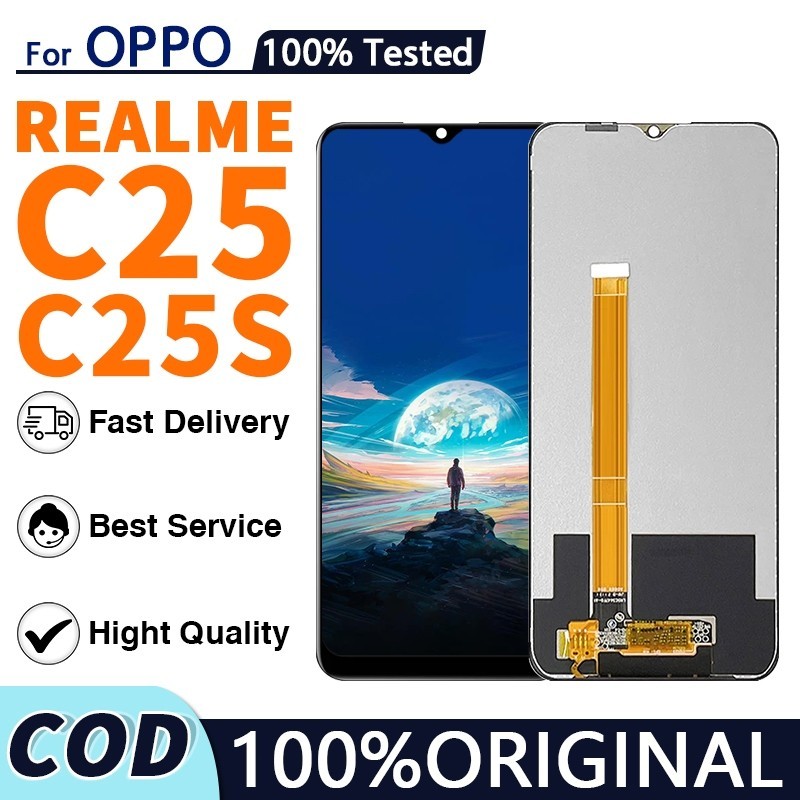 【ORIGINAL】LCD OPPO  REALME  C25 C25S  REALME A16  FULLSET  TOUCHSCREEN/LCD OPPO realme c25/C25S/A16 ORIGINAL 100% / LCD OPPO realme c25/C25S/A16 ORIGINAL FULL SET