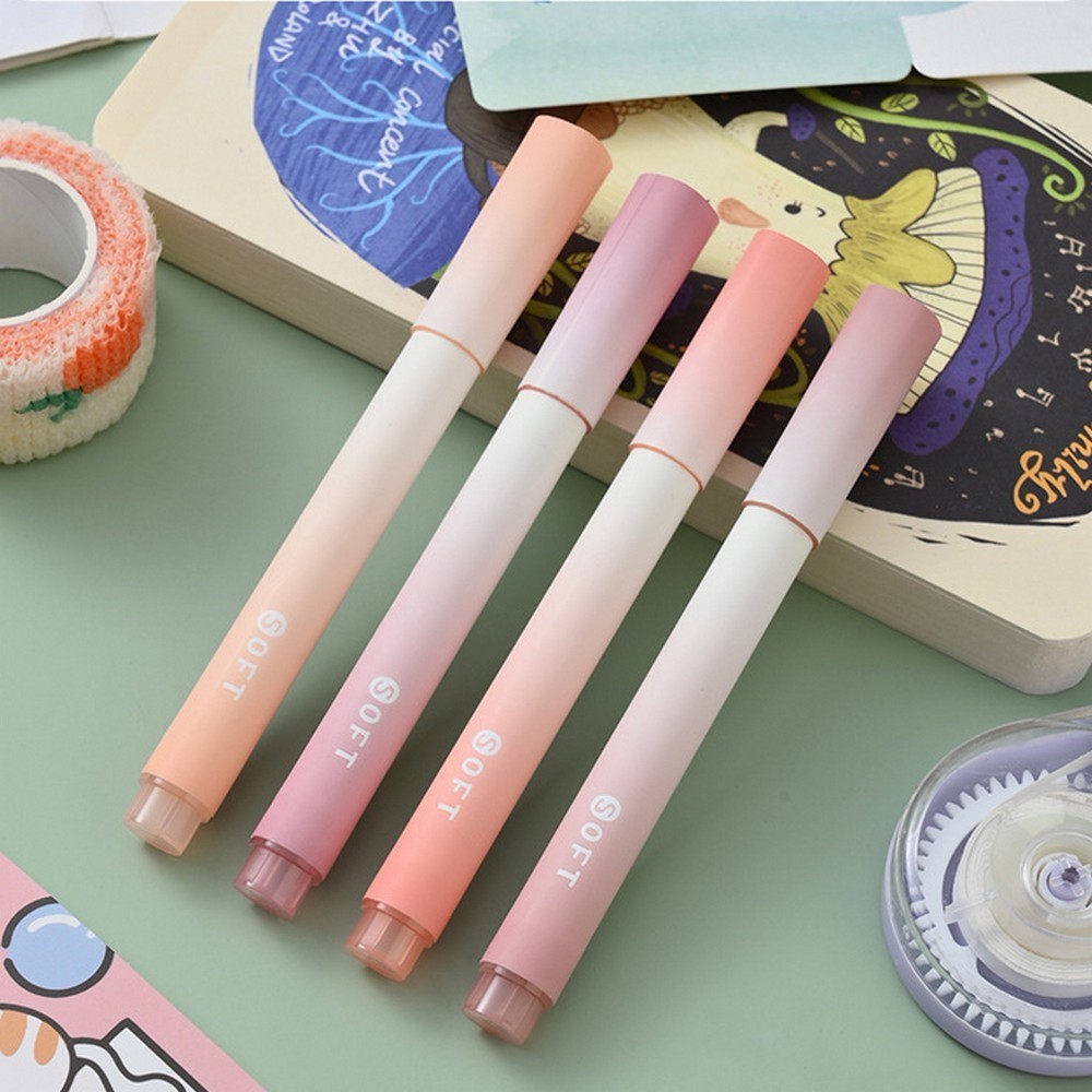 

Highlighter Pastel Penanda Teks Set 4IN1 Alat Tulis Sekolah / Spidol Pen Marker Warna Gradasi Painting Multifungsi / Textliner Stasionary Import A55