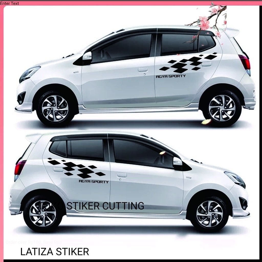 CUTING STIKER MOBIL STIKER LIS STRIPING MOBIL Stiker Mobil Agya Trd Sport Terbaru Lis Variasi Sticke