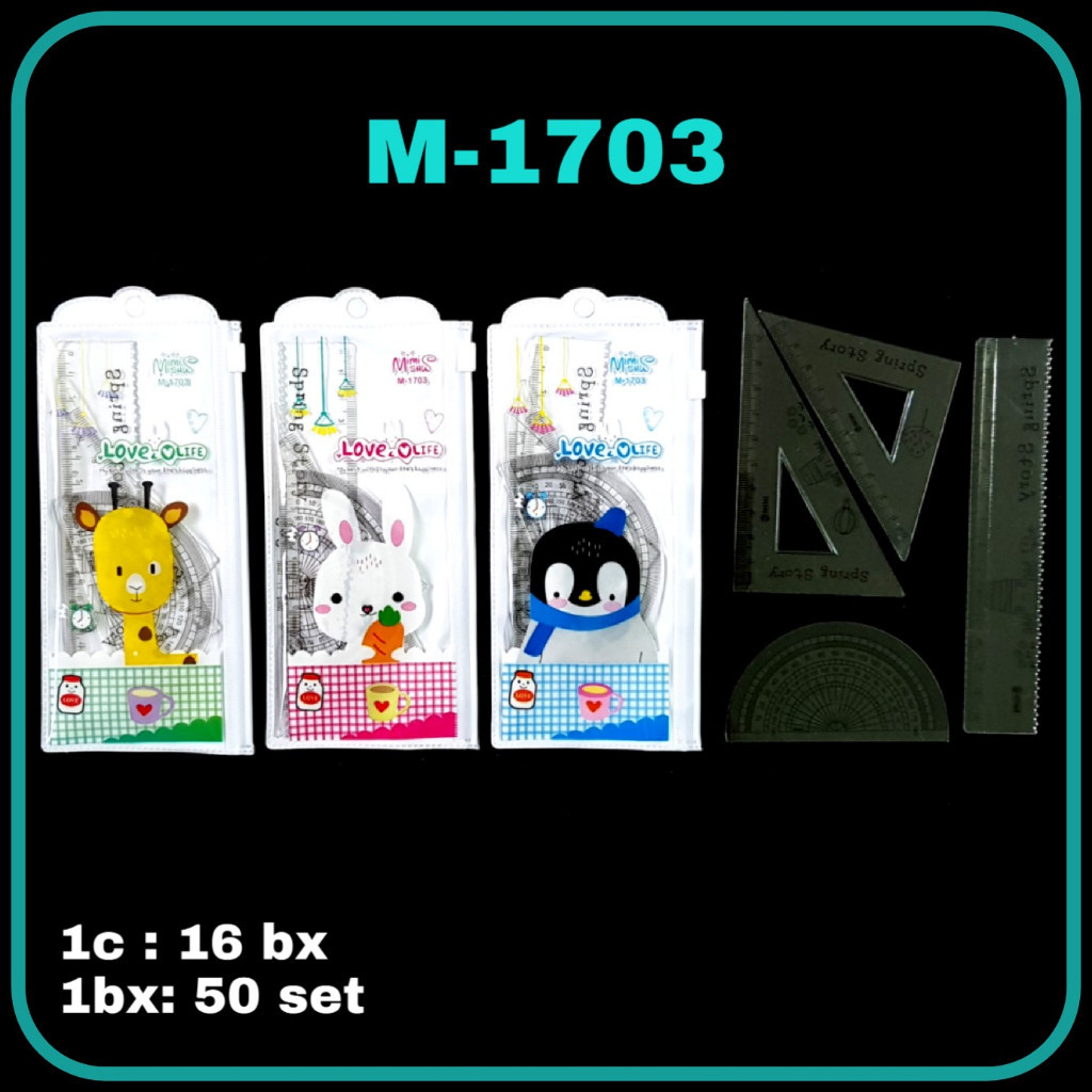 

GG Penggaris Set 15cm Packing Mika/Garisan Set/Ruler Set