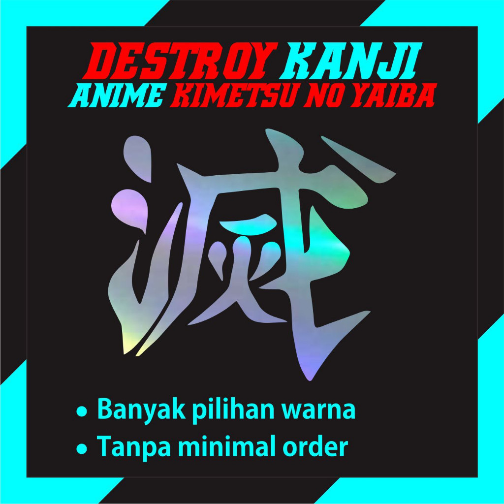 

Cutting Sticker Destroy Kanji Demon Slayer Corps Stiker Anime Kimetsu No Yaiba