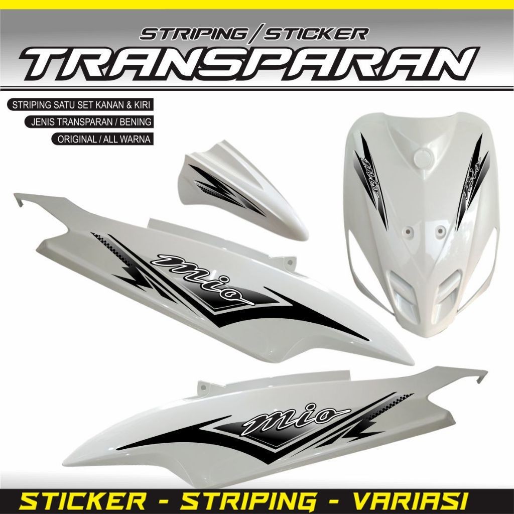 Striping Variasi Motor Mio Sporty Mio Smile Motif 19 thailand vietnam transparan VARIASI MOTIF BARU