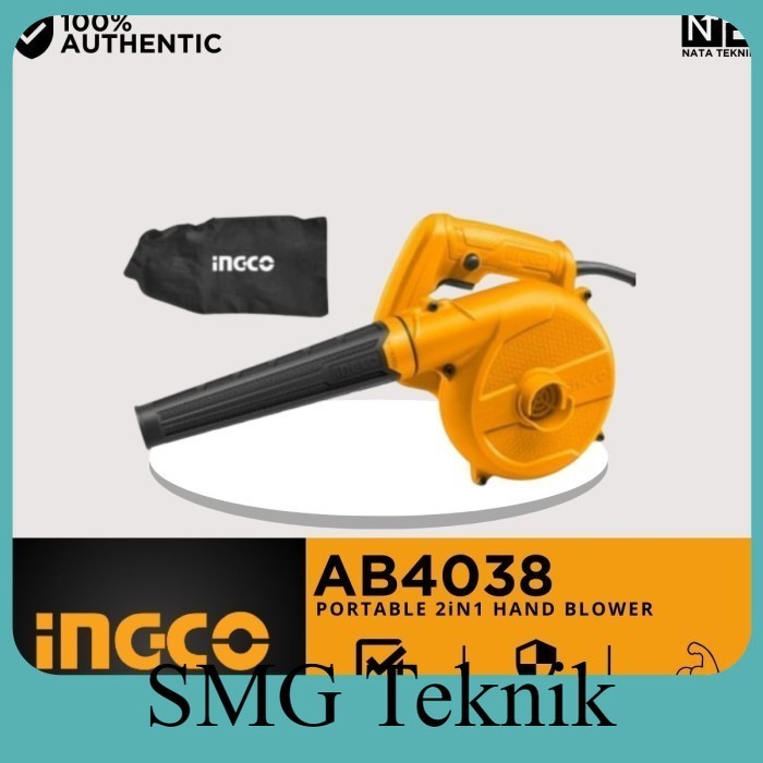 Terbaik Mesin Blower Keong Tiup 400W Bulu Kucing Aspirator Blower INGCO AB4038 SMG273
