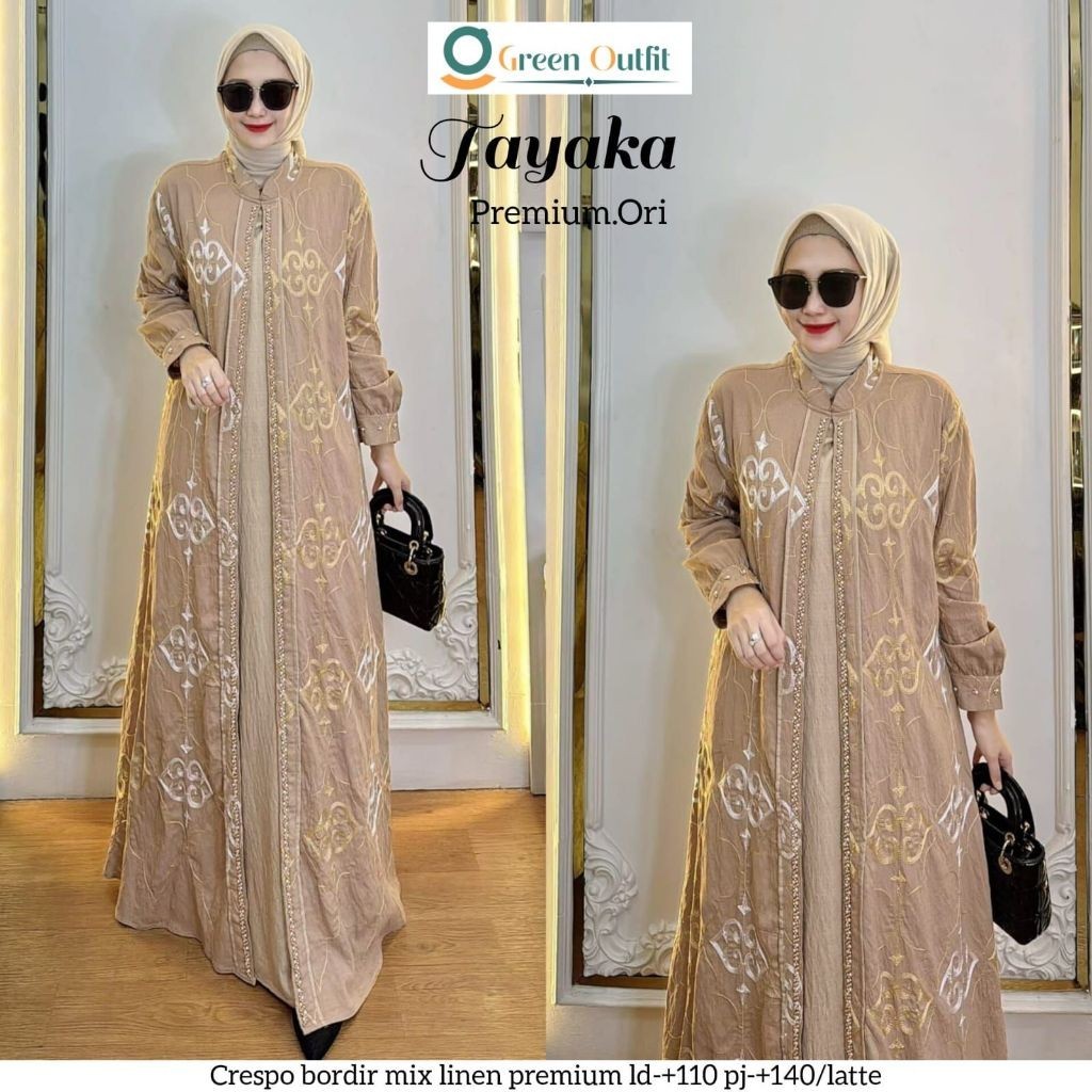 tayaka gamis dress dres maxy maxi pakaian baju pesta lebaran kondangan wanita cewe remaja dewasa mus