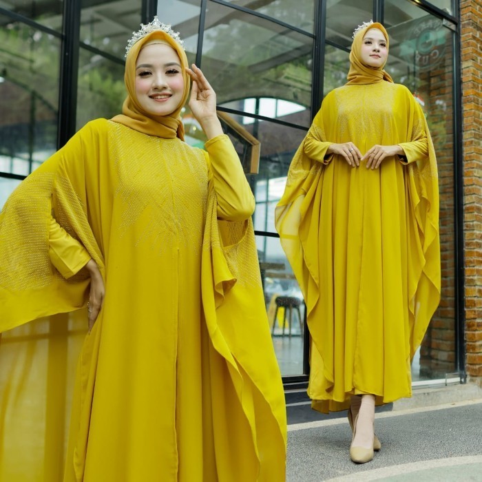 kaftan maheswari kubus baju muslim pesta premium jumbo lebaran