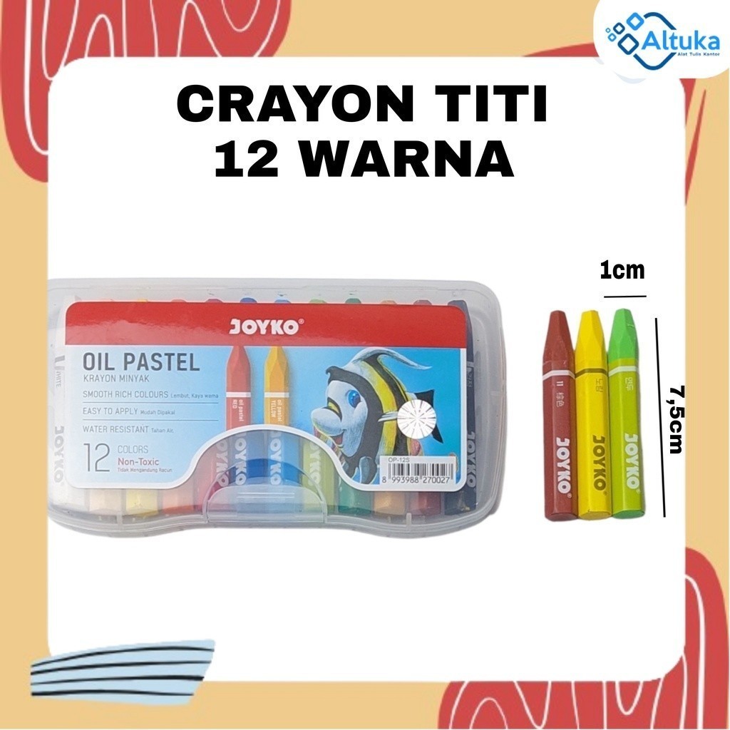 

Crayon Joyko 12 Warna / Krayon 12 Warna Joyko