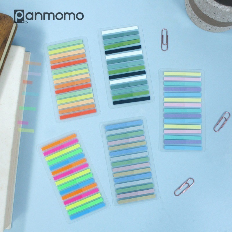 

Panmomo Sticky Text Highlighter Strips - Label Warna/Catatan Tempel/Penanda Kalimat