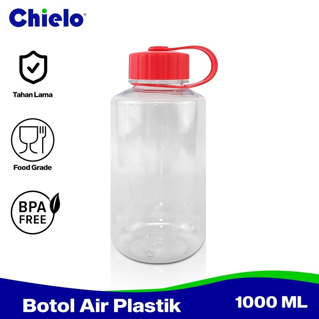 Chielo Botol Minum Premium Plastik 1000 Ml Dundee Water Bottle Bpa Free Chi-Dundee Varian Warna