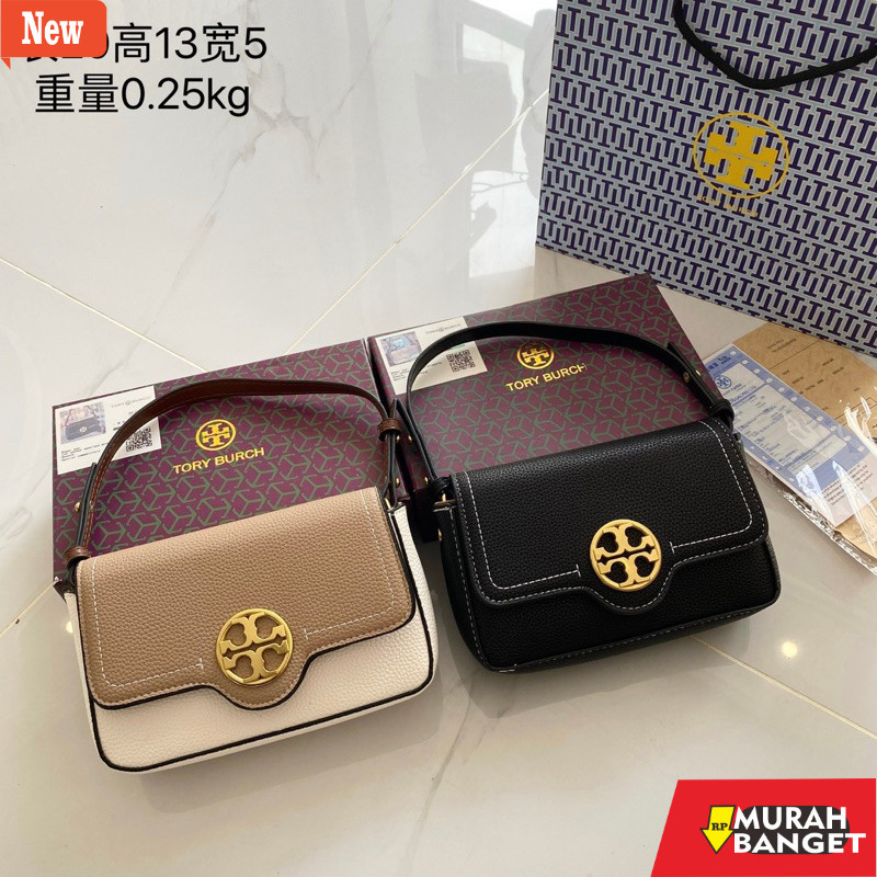 Selempang Wanita Kekinian [FULLSET COD] To Ry Bur Ch Felix Flap Bag Leather / Tas To Ry Bur Ch Felix