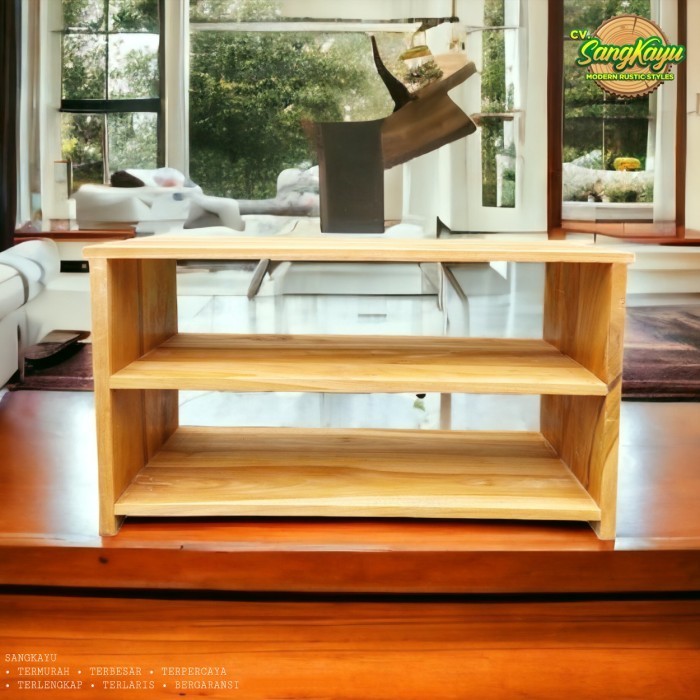SangKayu Rak Susun Kayu Serbaguna Minimalis Rak Buku Rak Sepatu Rak Sandal Kayu