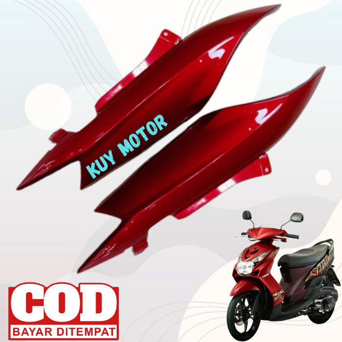 Cover Body Samping Yamaha Mio Soul Karbu Tahun 2007 2008 2009 2010 2011 2012 Warna Merah Maroon