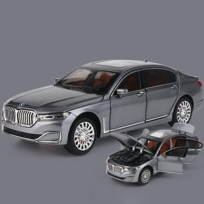 Diecast Miniatur Mobil Chezhi model BMW 760 Li THE7 skala cocok untuk koleksi - Silver