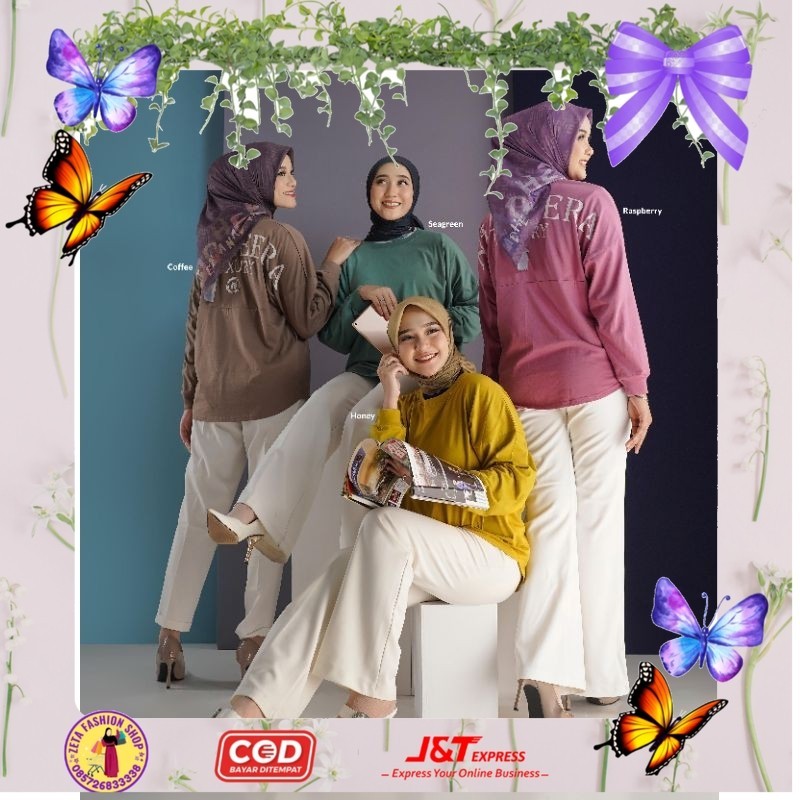 BAYAR VOD TEBUS MURAH BETHANIA T-SHIRT BY NADHEERA LUXURY BAJU SANTAI ADEM /ZETAHIJAB