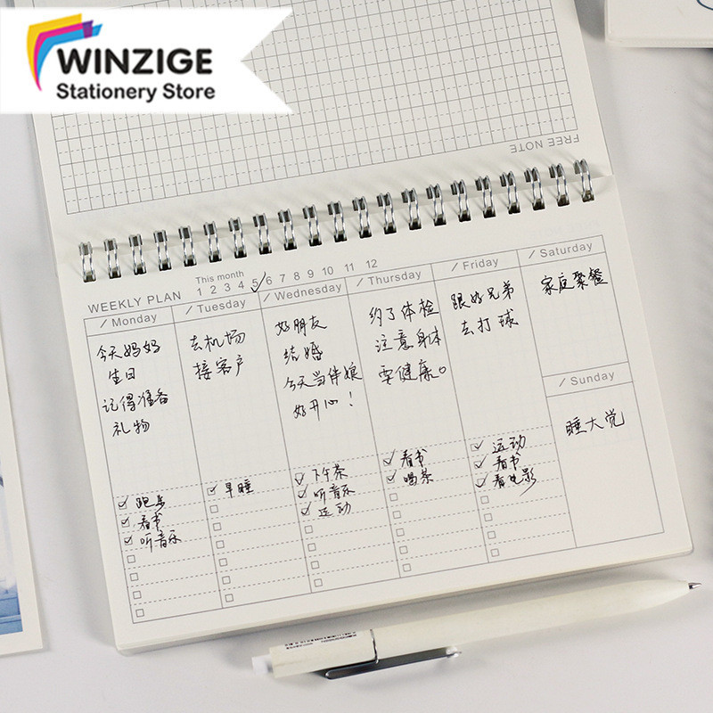 

Winzige Weekly Plan Notebook Buku A5 Schedule Planner To Do List Notepad Agenda Buku Tulis Buku Catatan