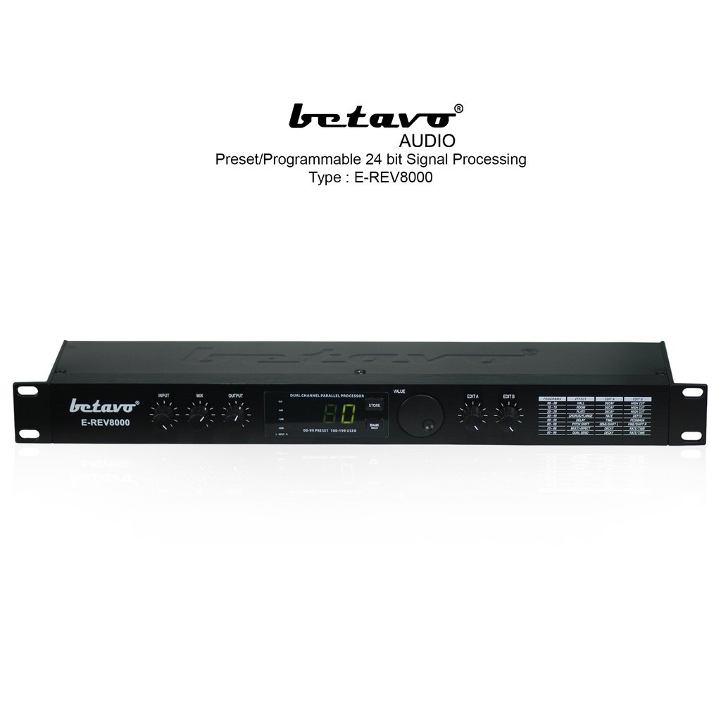 Preset/Programmable 24 bit Signal Processing Betavo E-REV8000