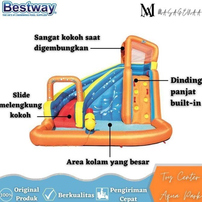 MAINAN Kolam Tempat Renang Berenang Bermain Perosotan Anak Jumbo Istana Balon Kesayanganprakarsa