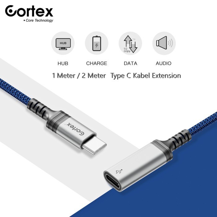 PROMO Cortex KE-213 Kabel Extension Type C to USB C Tipe C Kabel Sambungan - KE213 - 50cm