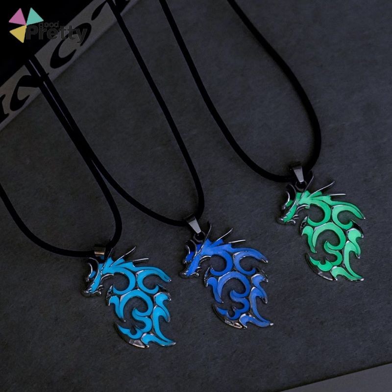 Fashion Mendominasi  Kalung Naga Bercahaya Kalung Naga Api Kalung Panjang Pria  PD