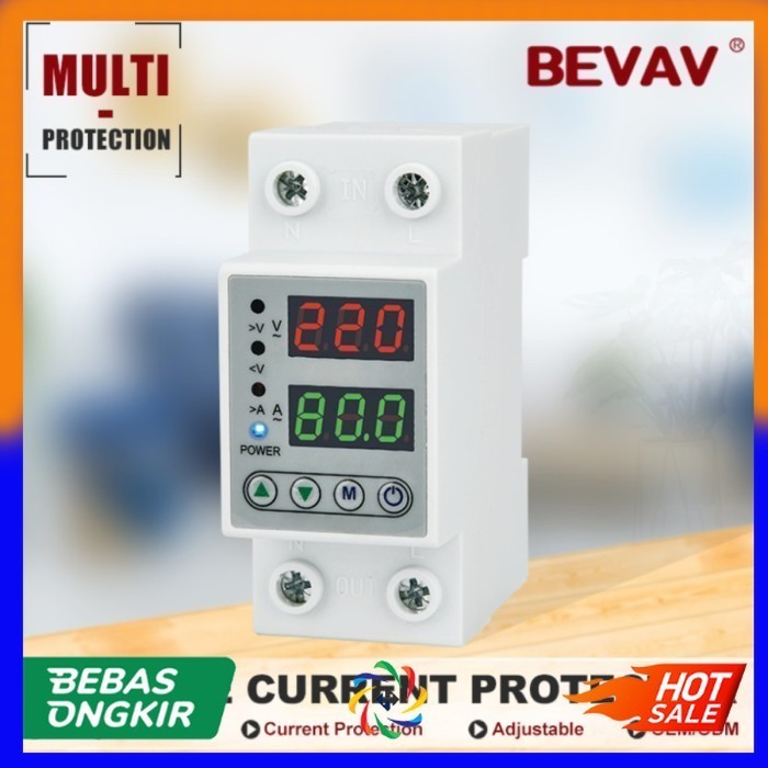 PROTECTOR AUTO RECOVERY MCB DIN RAIL UNDER / OVER VOLTAGE 230V 40A