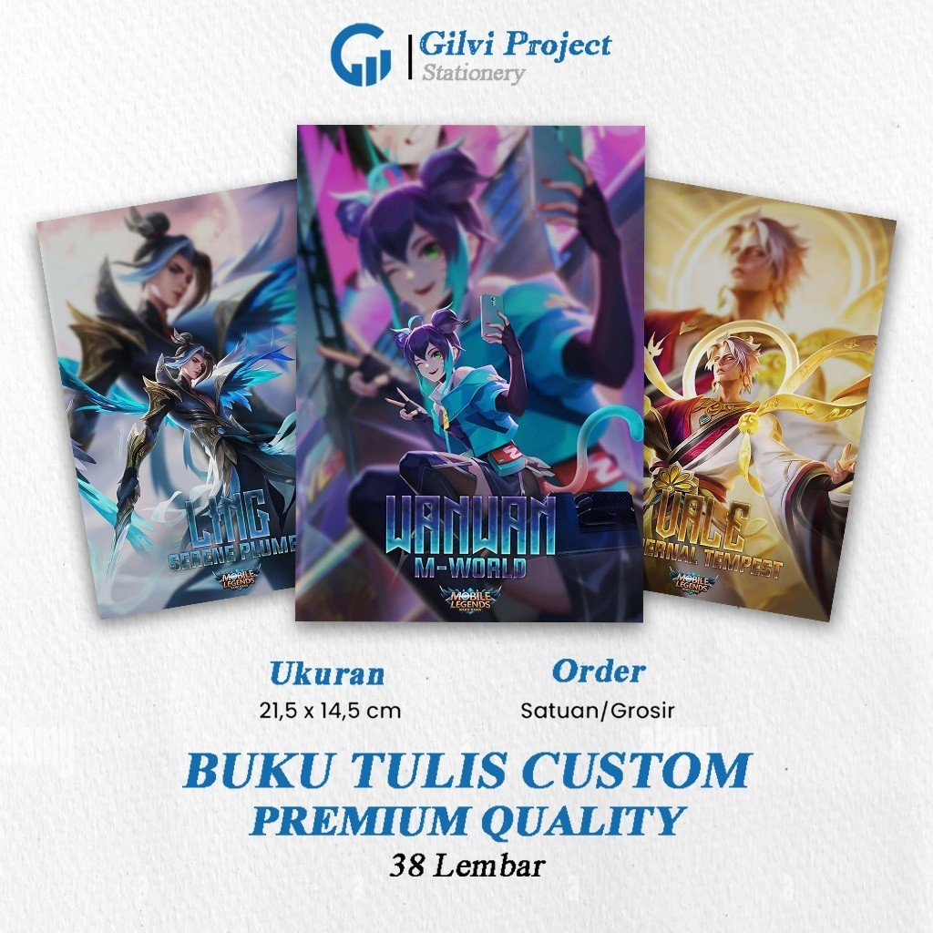 

Buku Tulis Mobile Legend Character / ML [C] / Buku Tulis Sekolah / Buku Tulis Catatan Notes Agenda Planner Jurnal Notebook Anime