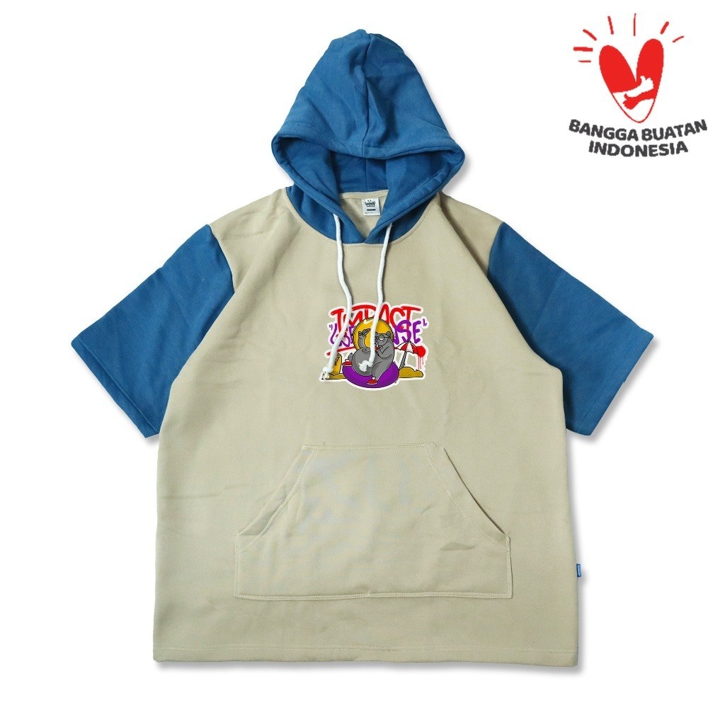 Short Hoodie Oversized | Short Sleeve Unisex | Soya Small