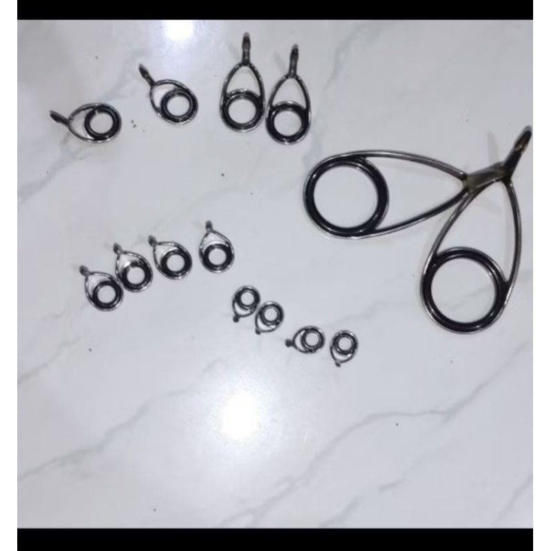 Cincin joran satu set K series kaki 1 non fuji terdiri 7 ring tidak fuji