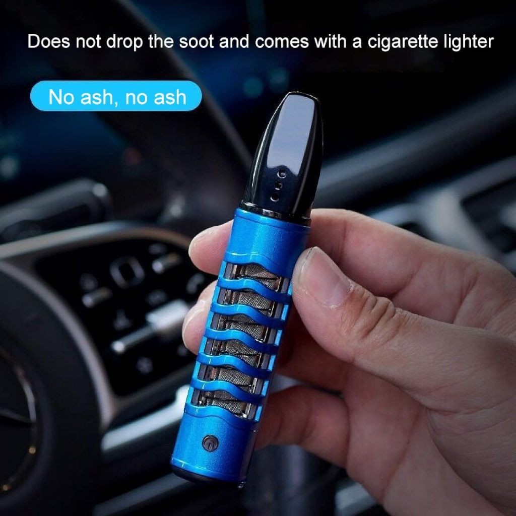 Firetric Asbak Rokok Portable Holder Pipe Smoking Rechargeable - XL-2 - Blue | Asbak Portabel Gengga