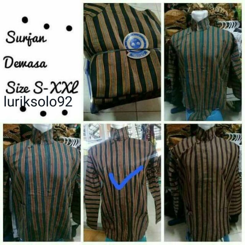 LURIK Surjan Lurik  / Beskap Lurik Desa