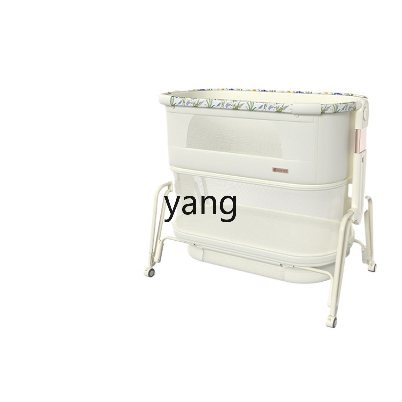 CX Baby Crib Portable Folding Mobile Baby Newborn Stitching Bed