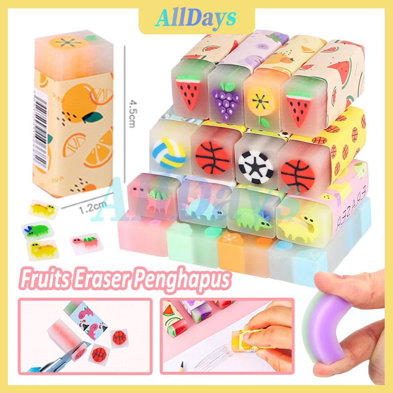 

Penghapus Karet / Penghapus Pensil Motif Buah Fruits / Hapusan Pensil Motif Bola dan Buah 1 Pcs