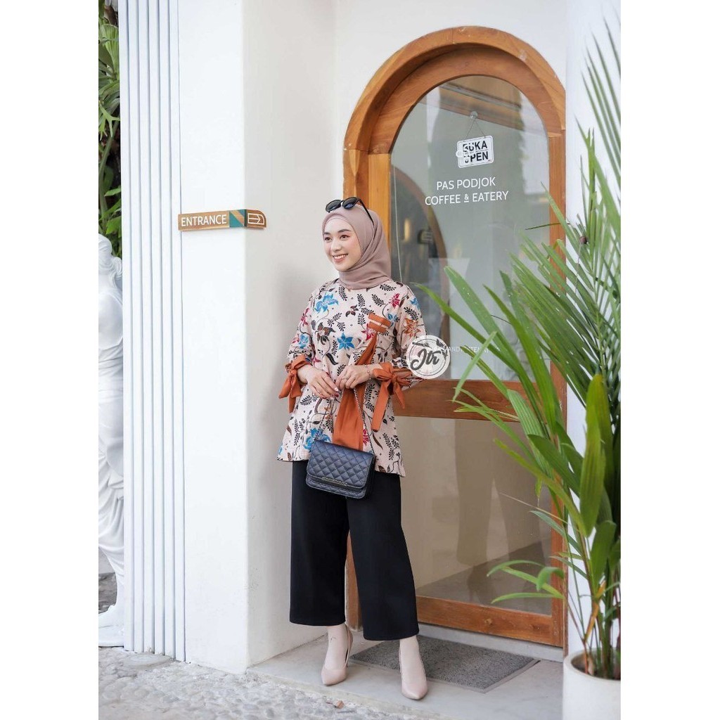 Baju Batik Atasan Wanita Ayana Blouse Fashion Batik Modern