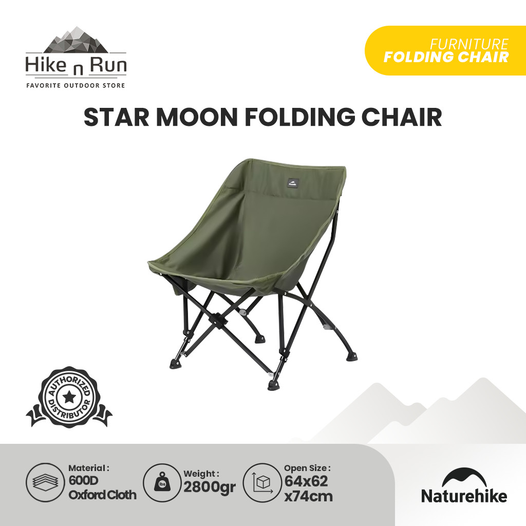 Naturehike CNK23JU0001 Kursi Camping Star Moon Folding Chair