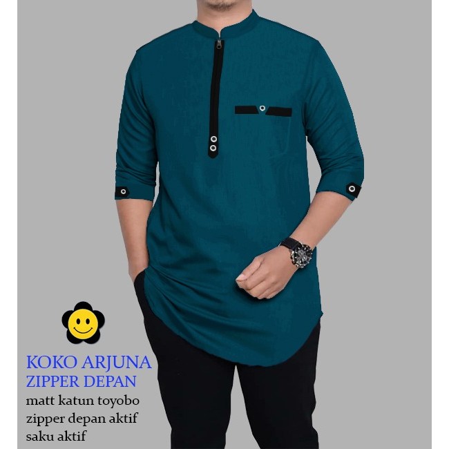 BOOM - Koko Arjuna S M L XL XXL 3XL Baju Koko Pria Jumbo Baju Muslim Pria Koko Murah