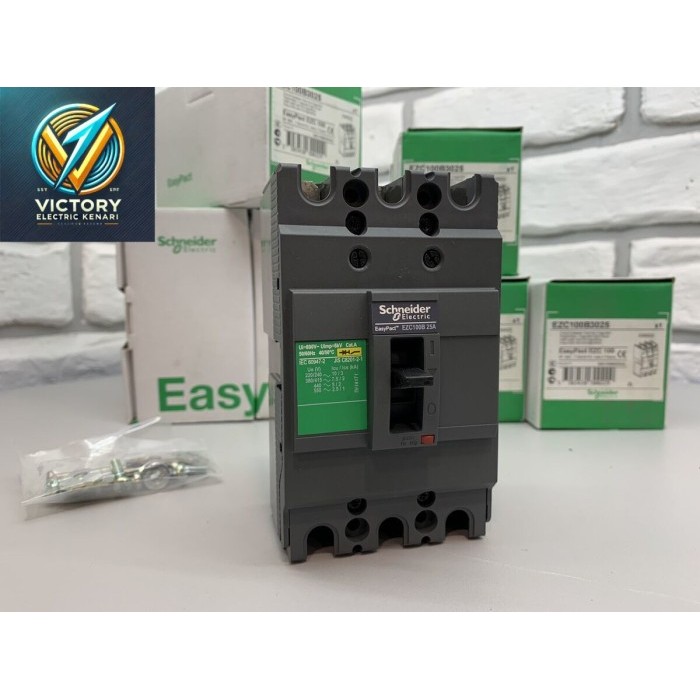 SCHNEIDER MCCB 7 5KA EZC100B 3P 25A EZC100B3025