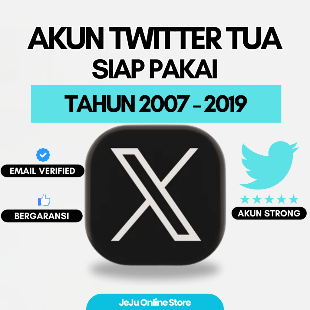 Termurah Disini Akun Twitter Tua | Strong Akun | Random Tahun 2007-2019