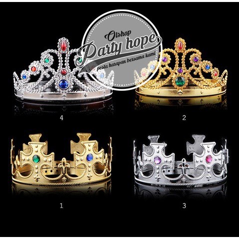*BISA COD* mahkota ultah / mahkota raja / mahkota king / mahkota queen / mahkota  raja gold TERMURAH