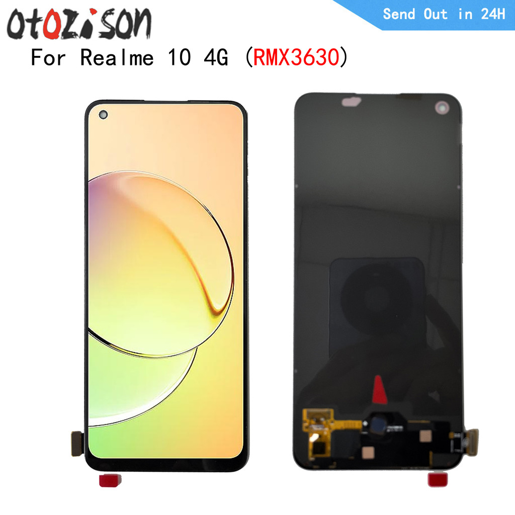 6.4" AMOLED Screen For Oppo Realme 10 4G RMX3630 LCD Display Screen Touch Panel Digitizer With Frame