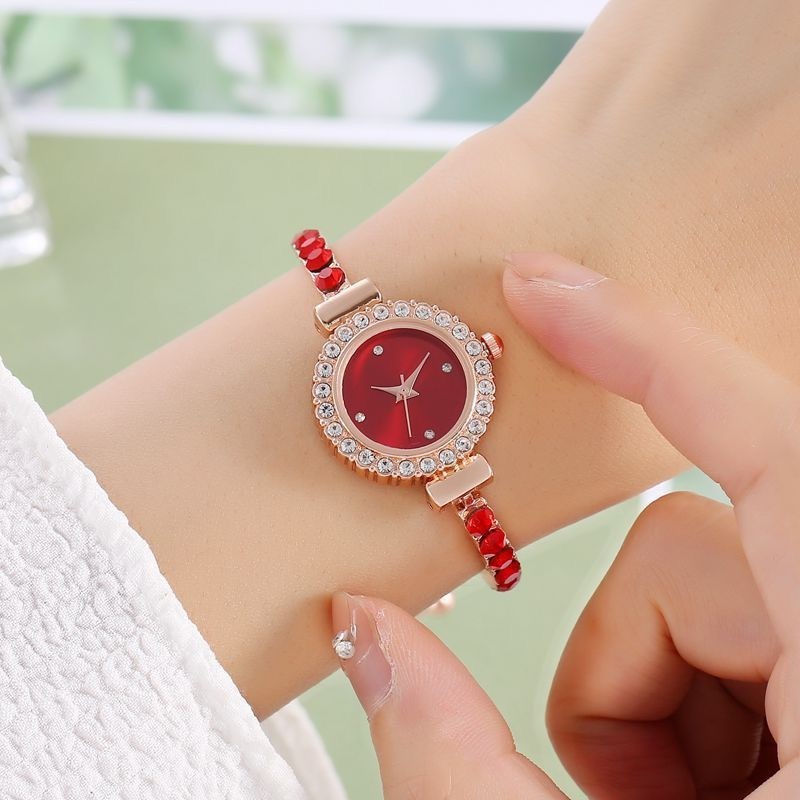 Jam tangan wanita kekinian/Elegan Rantai Analog Quartz Sleek Trendi Mewah Fashion Gelang Tangan /jam