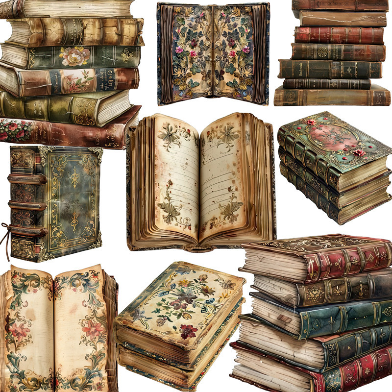 

20Pcs/Pack Vintage Books Sticker DIY Craft Scrapbooking Album Junk Journal Decorative Stickers